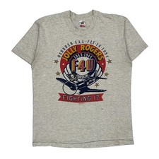 Jolly Rogers Fruit Of The Loom Single Stitch T-Shirt - Large Grey Cotton