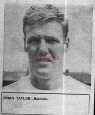 BRIAN TAYLOR Rochdale F.C. Small Vintage 1967 Magazine Photo Print E08/70