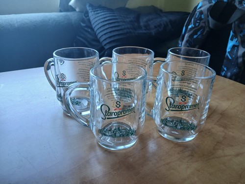 Staropramen half pint mugs 5 - x,