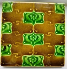 Art Nouveau Tile Attributed