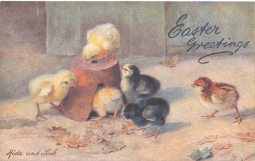 Old tuck greetings postcard - tuck,
