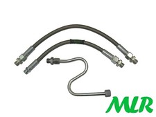 S/STEEL BRAIDED TURBO WATER RETURN HOSES FOR SKYLINE R32 R33 R34 GTR 4WD ZM