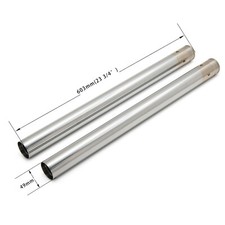 Chrome Silver 49mm 23 3/4"