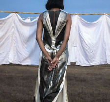 LAST 1! H&M CONSCIOUS EXCLUSIVE Maxi Dress Silk Hemp Print S 36 4 6 Evening Gown