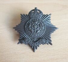 WW1 British Hampshire Regiment Dark Bronze Twin Lug Cap Badge by Firmin 1914-18