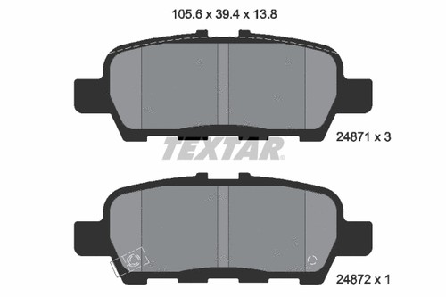 Rear brake pad - brake,