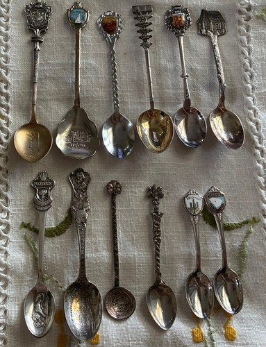 Antique souvenir spoons - antique,