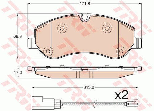 Trw gdb1967 brake pad - brake,