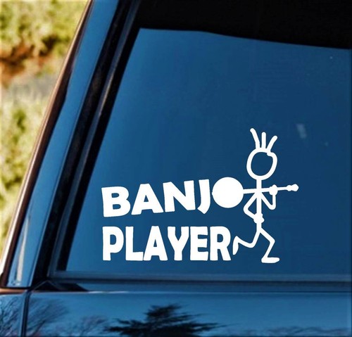 Banjo player bluegrass decal - bluegrass,
