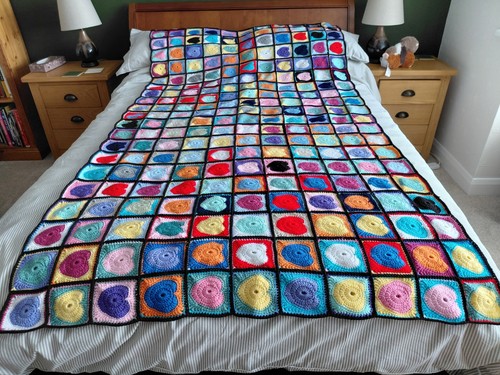 Cottagecore afghan handmade - cottagecore,