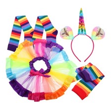  4 Pcs Kids Festival Outfits Girls Tulle Skirt Costume Children's Tutu