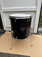 Free P&P. 16”  G4M Floor Tom Drum. Black Finish. 16x15”. Great Kit Add On