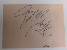 Authentic George Michael Hand Signed Autograph Page