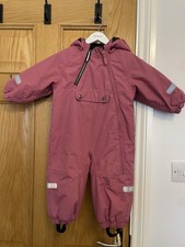 Polarn O. Pyret 9-12 Months Pastel Pink Snowsuit Winter Overall Great Condition