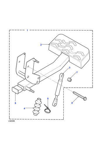 Land rover rear - step, gas