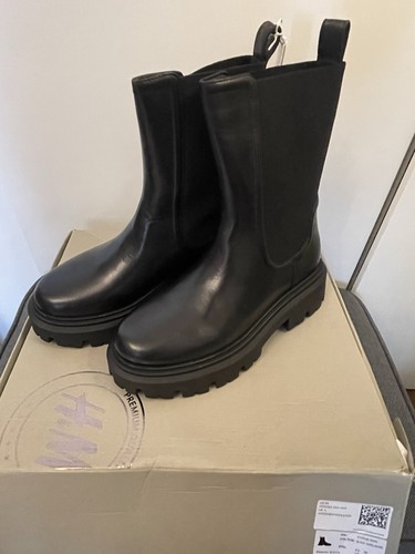 Premium black leather - h&m,