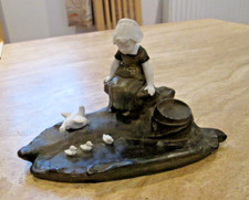 Cast Metal And Porcelain Art