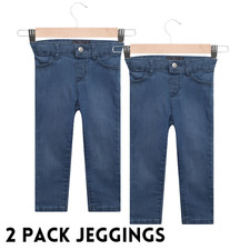 Girls Blue Baby Jeggings 2 Pack Jeans Denim  Pants Trousers Leggings