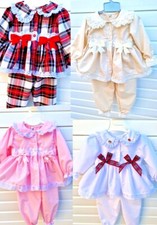 DREAM BABY GIRLS 0- 5 YEARS traditional Spanish Romany collared frilly pyjamas