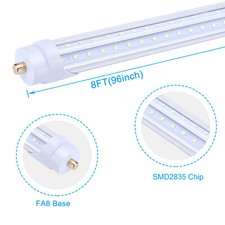 90W 8FT Led Tube Light Bulbs