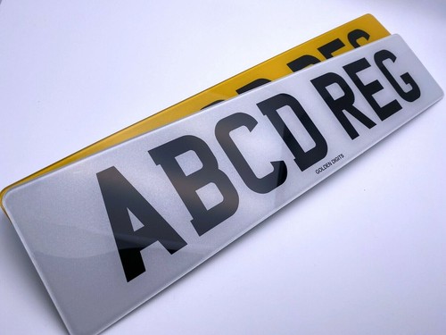 Pair number plates road - of,
