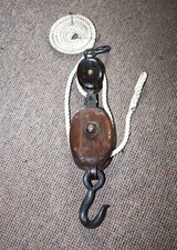 ANTIQUE SHIP BLOCK & TACKLE