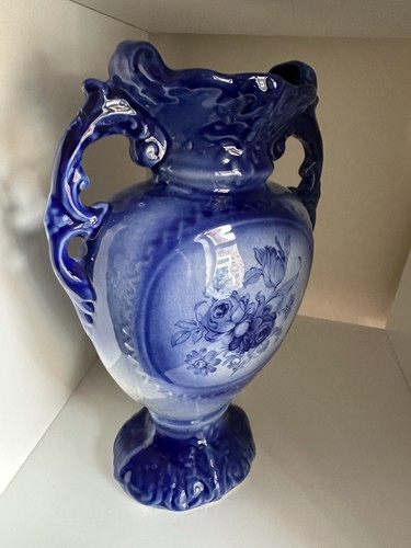 Vintage blue ceramic handled - vintage,
