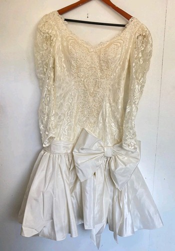 Vtg wedding dress womens ivory - wedding,