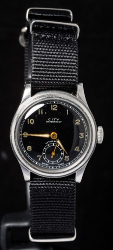 City military black sub dial - military,