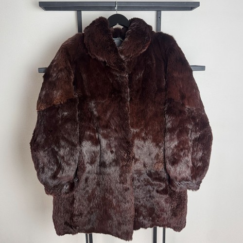 Vintage brown real - brown, fur