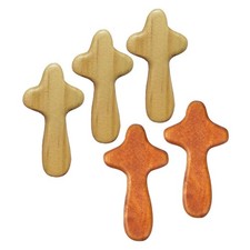 5Pcs Small Wooden Crosses Palm
