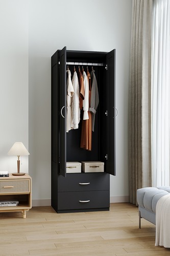 Door wardrobe wooden bedroom - 2,