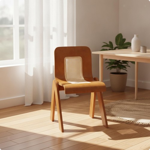 Sturdy wooden armchair with - sturdy,