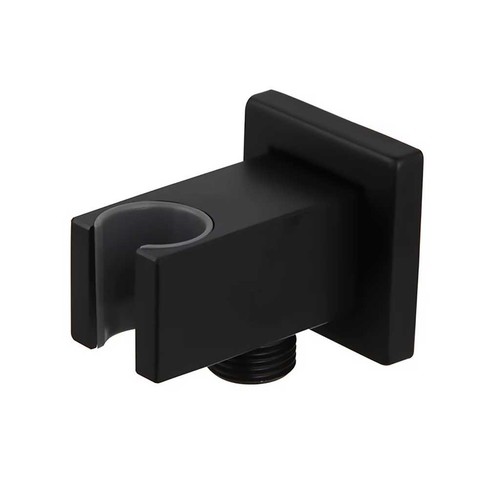 Black shower wall - black, elbow