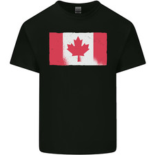 Distressed Canadian Flag Canada Kids T-Shirt Boys Girls