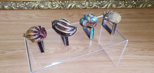Vintage napkin rings set 4 - napkin,