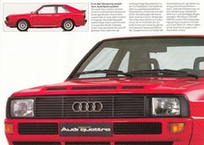 Audi Quattro brochure brochure