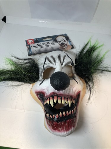 Smiffys evil clown latex mask - latex,