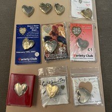 10 Assorted Variety Club Gold Hearts