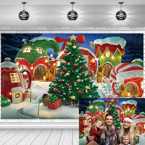 Cartoon christmas village - cartoon,