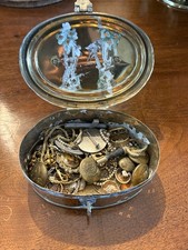 Collection Of Antique  Jewellery And Buttons War Time Silver Coins