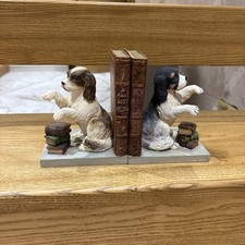 Vintage Spaniel Dog Book Ends