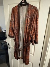Vintage St Michael Dressing Gown Mens Large Paisley Smoking Robe Jacquard