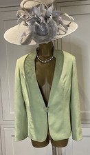 Jacques Vert UK14/16 Vibrant Green Tailored Edge To Edge Special Occasion Jacket