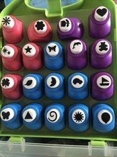 19 Craft Paper Craft Tonic Punches In Carry Case Heart Flower Butterfly Boat Et
