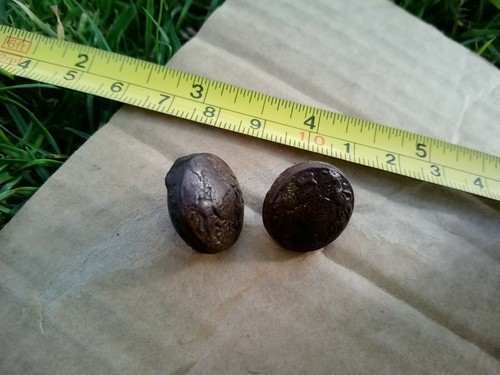 Two small old - very, worn