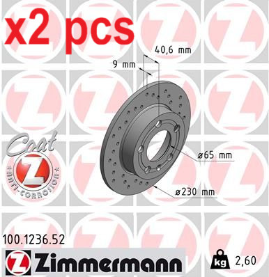 Pcs sides rear fits - x2,