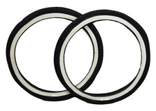 Pair 20 X 1.75 Whitewall Tyres