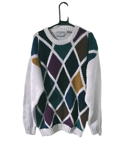 Vintage argyle knit - vintage,