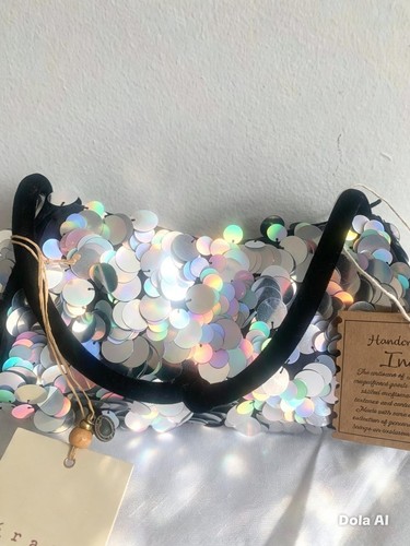 Mirasol black silver sequin - silver,